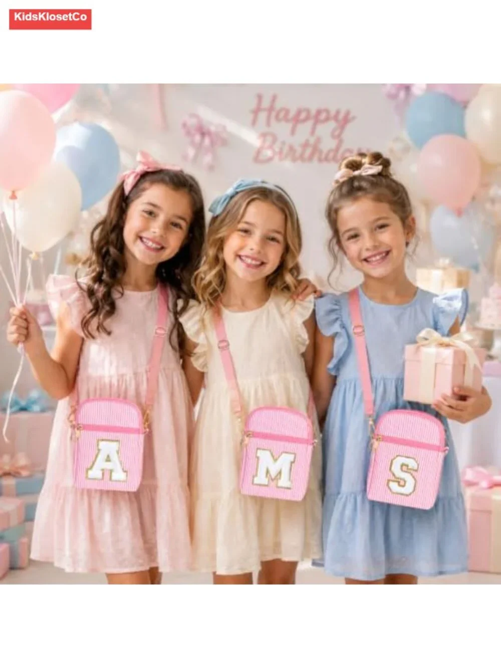 Initial Crossbody Bag for Teen Girls, Phone Purse with Letter Patch, Adjustable